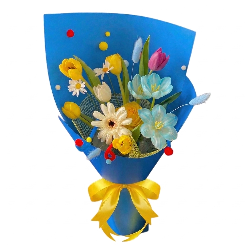 Joyful Blue Sunshine Bouquet · 晴朗蓝调