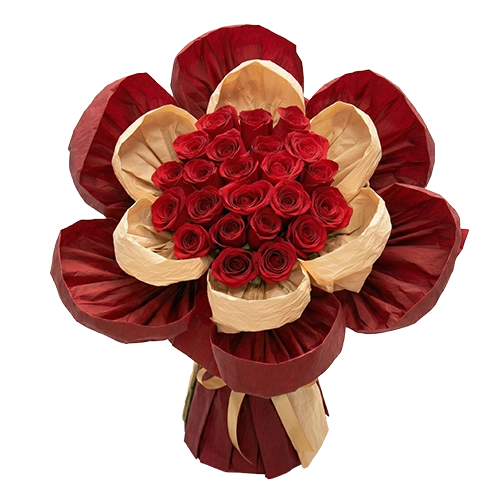 Deep Crimson Mandala Bouquet · 深红曼陀罗