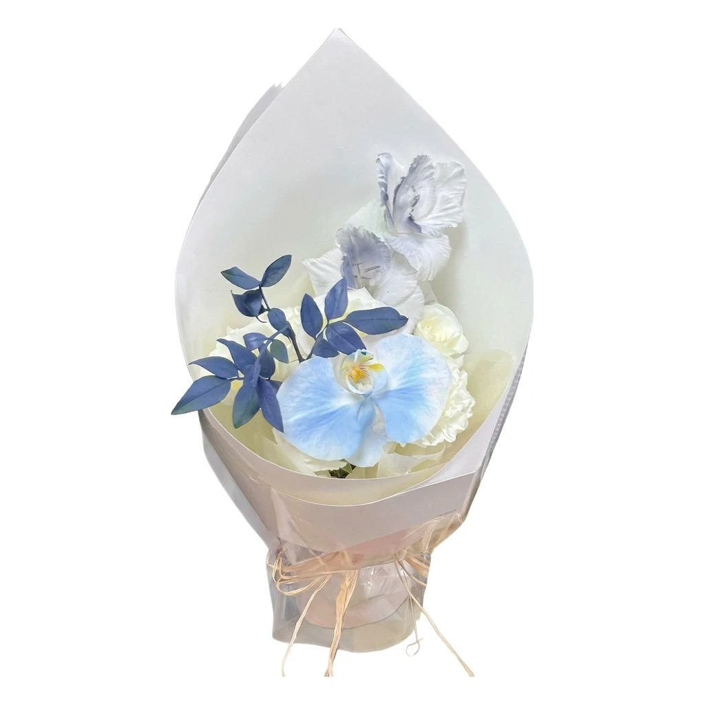 Serene Blue Orchid Mini Bouquet · 宁静蓝色蝴蝶兰迷你花束