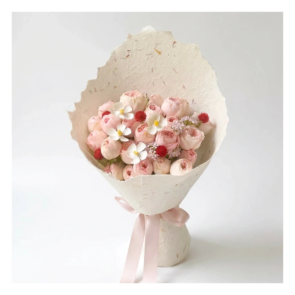 Pink Garden Rose & Orchid Delight Bouquet
