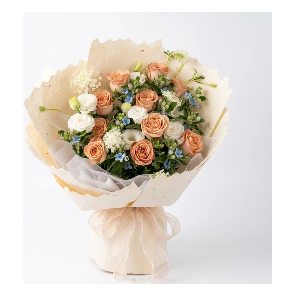 Peach Rose Elegance Bouquet